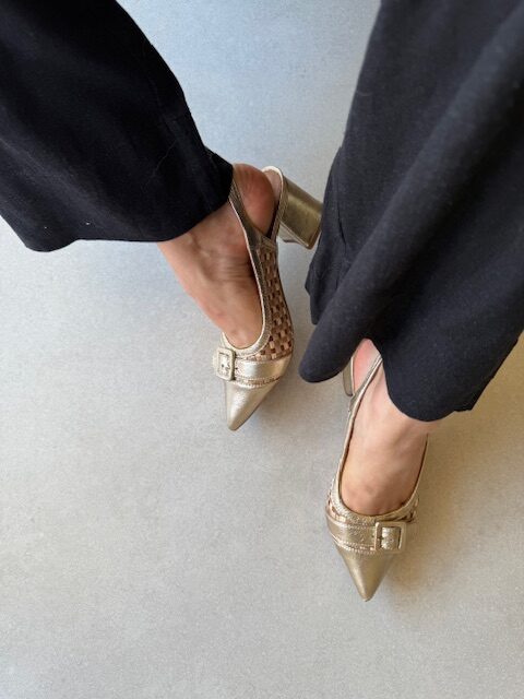 Scarpin Slingback Feminino em Couro Italian - Imagem 5