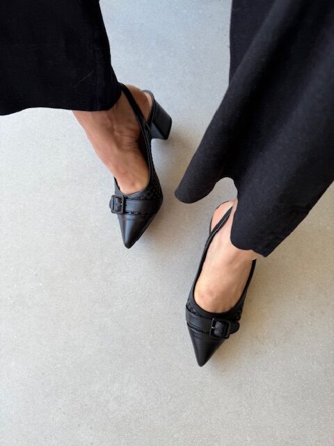 Scarpin Slingback Feminino em Couro Italian - Imagem 7