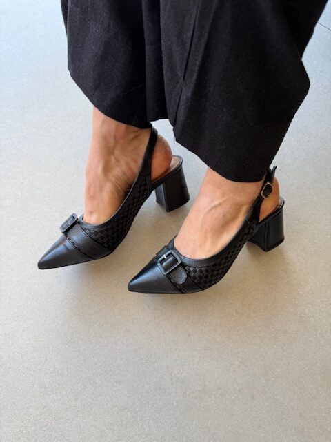 Scarpin Slingback Feminino em Couro Italian - Imagem 3
